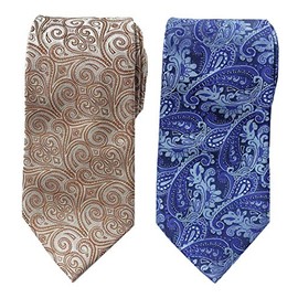 Towergem Extra Long Tie XL Men's Jacquard Microfibre Paisley 63 Inches, Pa2-087