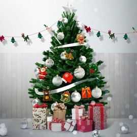 20Pcs Mini Christmas Ornaments DIY Christmas Tree Hanging Decorations for DIY Small Xmas Tree Pendants Crafts Assorted, Includes Snowmen, Santa Claus, Bells, Snowflakes and More for Holiday Party Deco