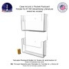 Marketing Holders Postcard Holder Wall Mount Clear Acrylic 2 Pocket
