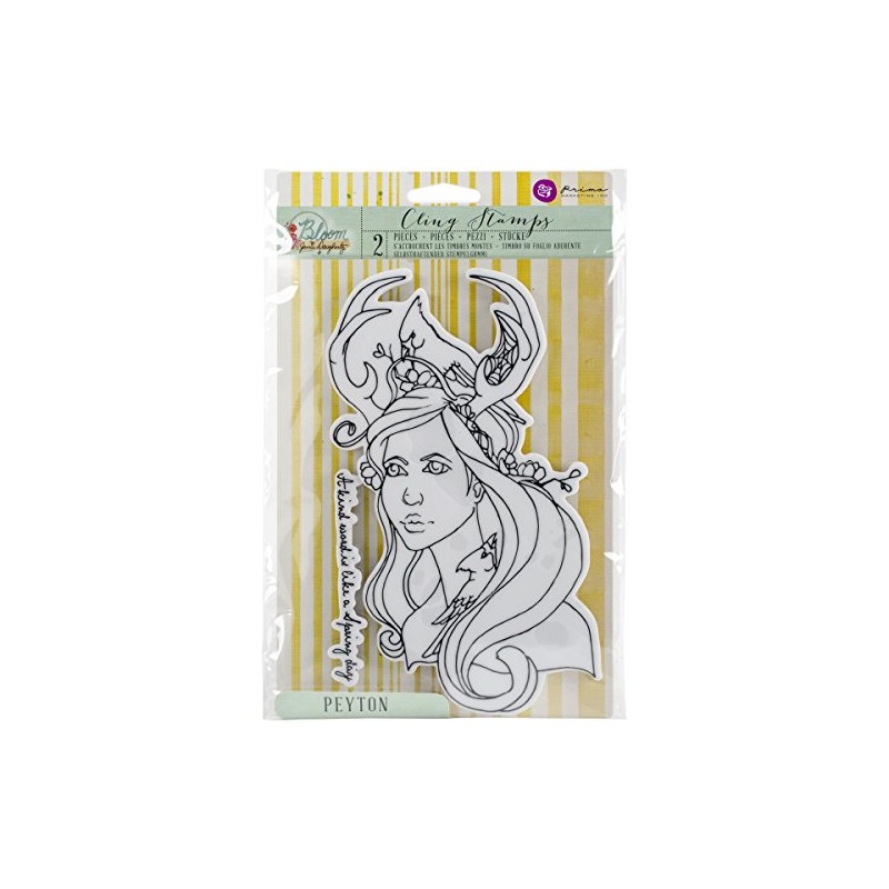 Prima Marketing Bloom Cling Rubber Stamps 8 x 6-inch, Peyton