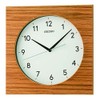 Seiko QXA766BLH Non Ticking Wall Clock, Brown, 11.6 Inch