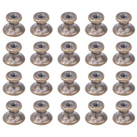 Jeanoko Set of 20 Mini Drawer Pulls Mushroom Head Handle Nail Small Drawer Cabinet Knobs Pulls Hardware Parts for Jewellery Boxes