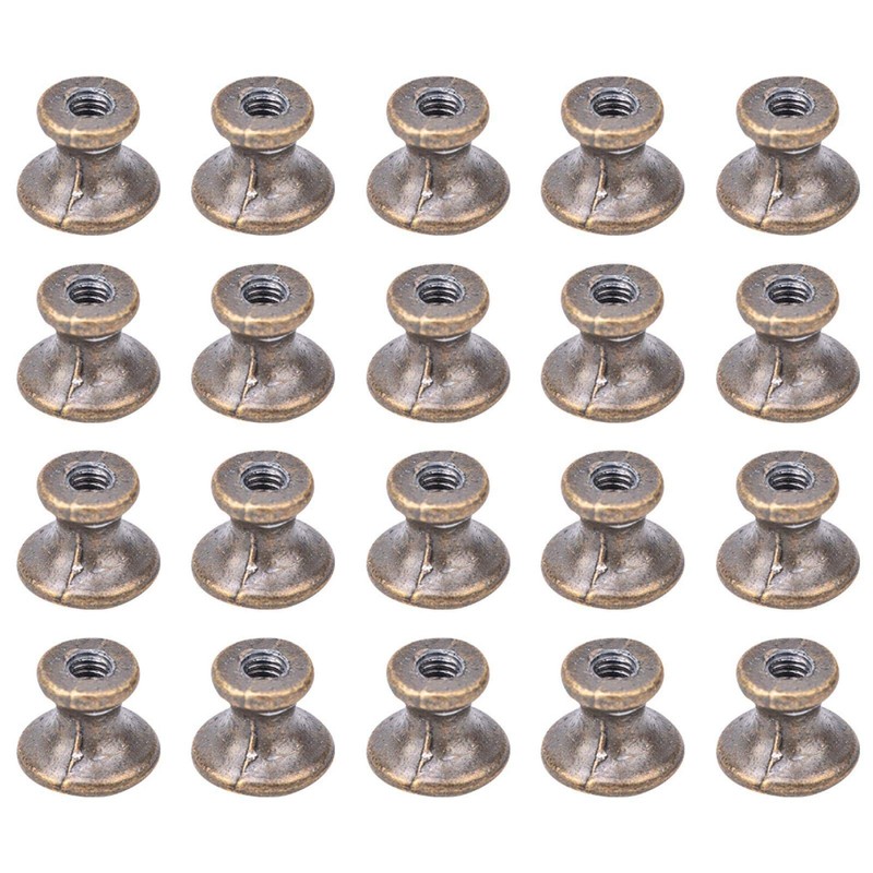 Jeanoko Set of 20 Mini Drawer Pulls Mushroom Head Handle