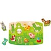 Hape Farmyard Peg Puzzle | 10 Piece Wooden Animal Peg
