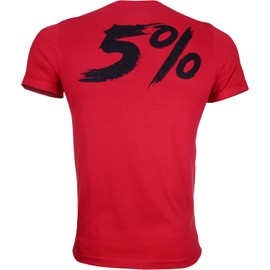 5% Nutrition Rich Piana Weightlifting Workout T-Shirt Gym Tee Muscle Shirt Cotton (#266 M, Red One Day You May)