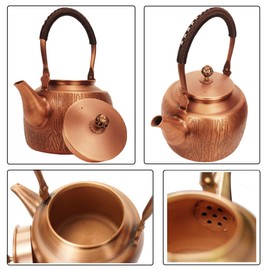 Kkekos Handmade Copper Kettle Copper Teapot for Stovetop 2000ml (Type1)