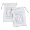 Ambesonne Hockey Fabric Pouch Set of 2, Ice Hockey Field