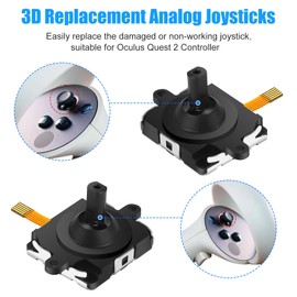 EEEKit Joystick Replacement Kit for Oculus Quest 2 Controller, Left and Right Joystick Analog Thumb Stick Repair Tool for VR Controller