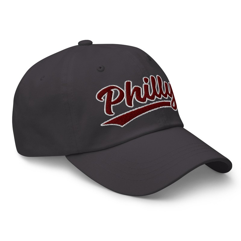 Retro Philly Baseball Script Classic Philadelphia Baseball Hat Dad Cap