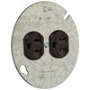 Leviton Duplex Receptacle, Commercial Specification Grade, Mounted to 4" Cover,