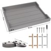 SXNOWS Wood Serving Tray with 2 Sets of Handles,Large Ottoman