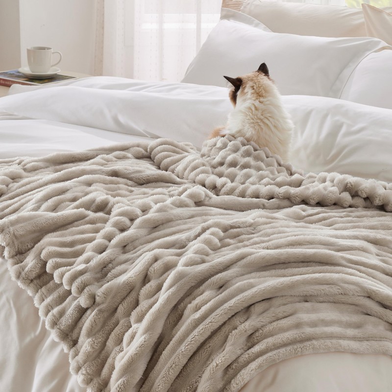 Bedsure Soft Fleece Throw Blanket - Fluffy Cosy Warm Fleece