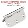 24 Pack Nickel Door Hinges Brushed Nickel 3 1/2 Interior