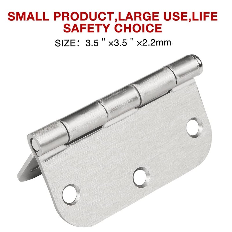 24 Pack Nickel Door Hinges Brushed Nickel 3 1/2 Interior