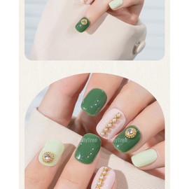 French Tip Press on Nails Short - Short Square Press On Nails with Nail Tips Silver Glitter Rhinestones Design Glossy Pink Nails Nude Acrylic Full Cover Glue on False Nails Cute Artificial Nails (S)