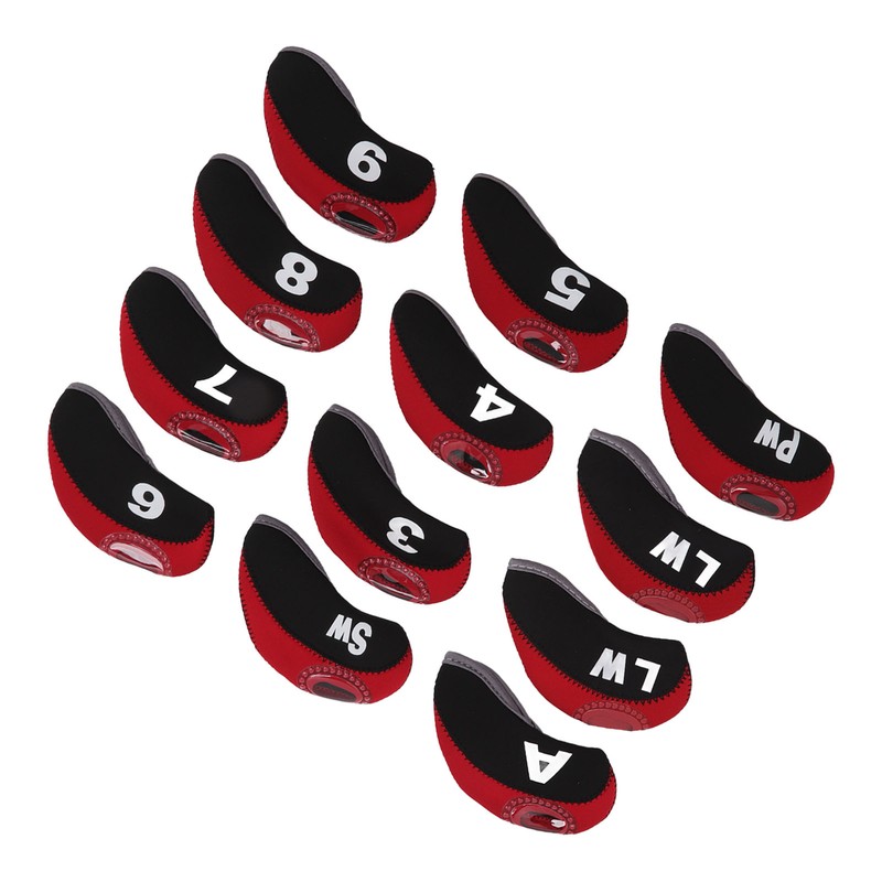12 Pcs Golf Iron Head Cover Set Club Headcover Set