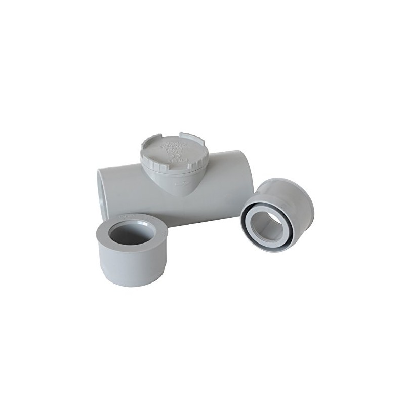 First Plast NRC32G PVC Bonding Gate Valve, Grey, ø 32