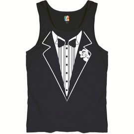 Tuxedo Funny Tank Top Funny Birthday Party Classic Humor Tux Men's Sleeveless Black XX-Large