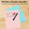 Sooez 8-Tab Long-Lasting Plastic Write & Erase Big Tab Dividers