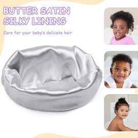 Cotwinter 6 Pcs Satin Lined Baby Newborn Hats Silk Satin Lined Beanie Toddler Hat for Hospital Infant Girls Boys 0-6 Months (Cute Color)