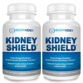 Kidney Restore Paquete de 2 suplementos para el apoyo renal con aceite de pescado y ácidos grasos omega-3.                                            