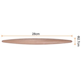 HARFINGTON Rolling Pin 11" x 1.1" Pointed Smooth Non-Stick Beech Wood Kitchen Roller Rolling Pins Small for Dough Baking Pastry Pizza Fondant Bread Making Tools