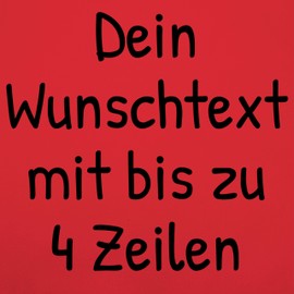 Geschenk mit Namen personalisiert by Shirtracer - Apron - Design Your Own Print - Desired Print Text Name, 3 Red