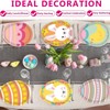 60pcs Easter Party Paper Plates,7inch Egg-Shaped Plates Easter Bunny Kids