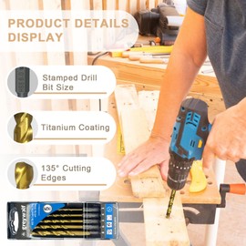 greywolf HSS Titanium Twist Drill Set with 1/4” Hex Shank