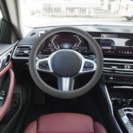 Car Steering Wheel Cover, Steering Wheel Cover for Men and Women, 15 Inch Microfiber Leather Car Steering Wheel Cover, PU Leather Car Steering Wheel Cover Fit for Most Cars, SUVs, Trucks
