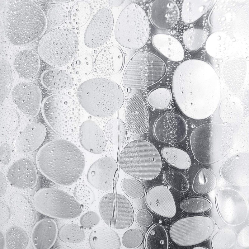 Clear Heavyweight PEVA Shower Curtain Liner, Waterproof with Rustproof Metal