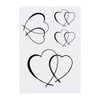 4 x 'Two Love Hearts' Temporary Tattoos - Water Resistant,