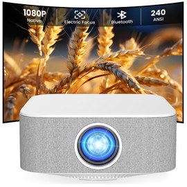 [Electric Focus] NICPOW Projector, Portable Projector with Two-Way Bluetooth, Native 1080P FHD Projector for Home Theater, Movie Projector for Phone/Laptop/Stick/HDMI/USB
