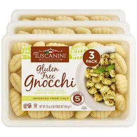 Tuscanini Gluten Free Potato Gnocchi Pasta, 16oz (3 Pack) | Imported from Italy | Low Fat | Ready in Minutes | Kosher