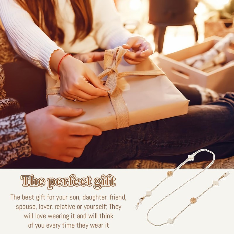 Glasses Chain for Women, Stylish and Elegant Four Leaf Clover