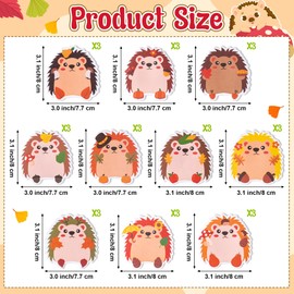 ANGOLIO 30 Pack Fall Sticky Notes – Cute Hedgehog Memo Pads, Thanksgiving Office Supplies, Autumn Classroom Decor, Self-Stick School Notes for Kids, 600 Sheets Seasonal Party Favors