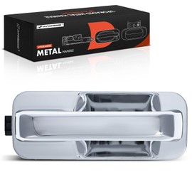 A-Premium Front Right Passenger Side - Upgraded Metal Exterior Door Handle - Compatible with 2015-2020 Ford F-150, Power Lock Type, Without Passive Entry, Chrome