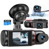 Kussla 3 Channel Dash Cam Front and Rear Inside, 1080P