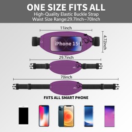 UPTARD Running Belt, Running Fanny Pack Women, Whole Bag Reflective, Running Belt for Men, Running Fanny Pack, Runners Belt, Phone Holder for Running, Running Belt for Women (purple)