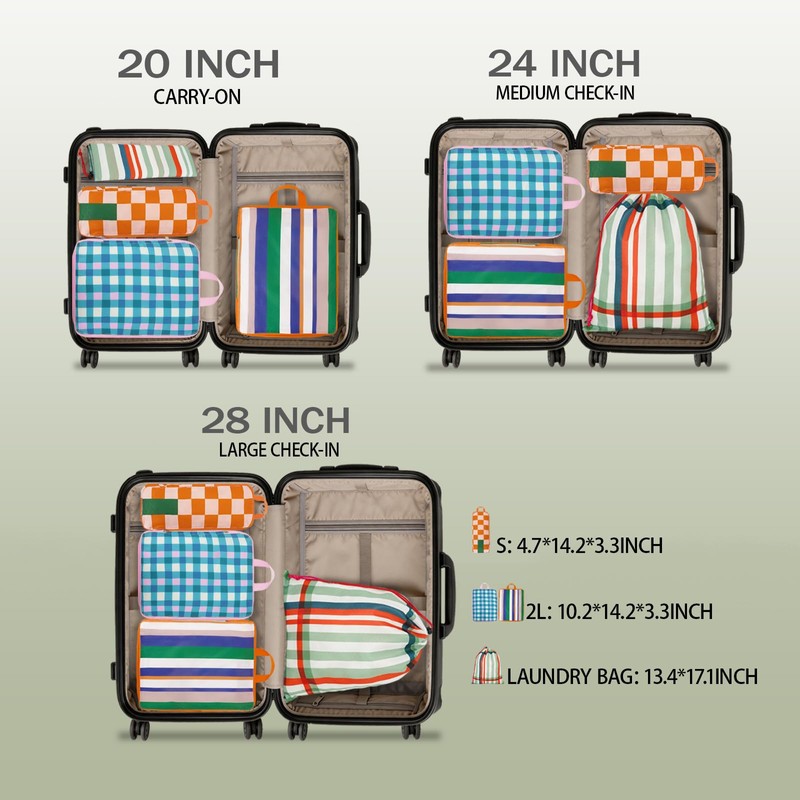4 Pcs Compression Packing Cubes, Packing Cubes for Travel, Waterproof