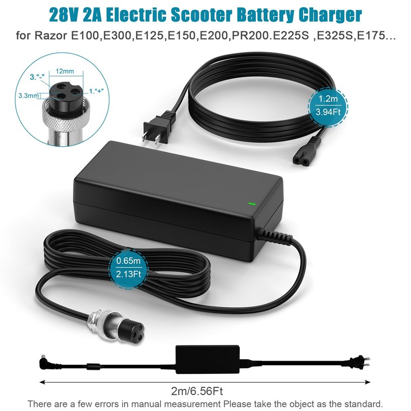 28V 2A Electric Bike Scooter Battery Fast Charger for Razor