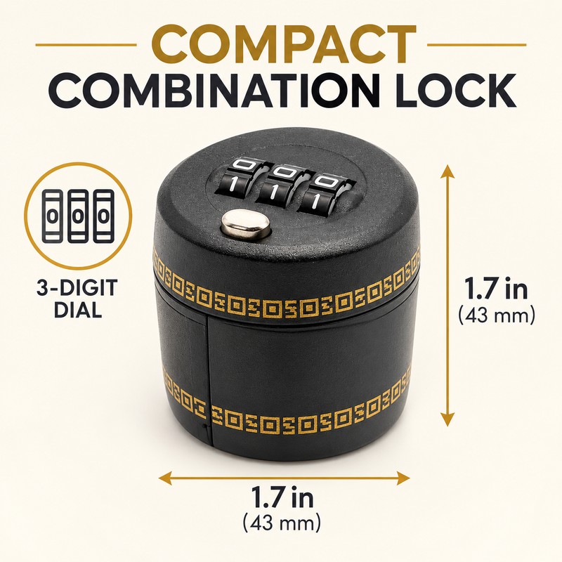Combination Wine Bottle Lock for Storage – 3 Digit Password