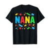 Nana Master Builder Building Bricks Blocks Family Grandma T-Shirt