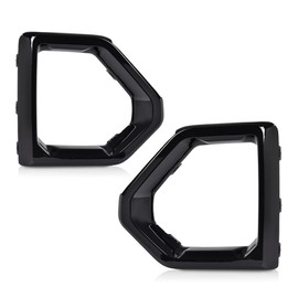 Front Fog Light Outer Bezel Cover Set, Compatible with GMC Sierra 2019 2020 2021 Denali SLT AT4 (NOT fit SLE, Base or Elevation Models), Left & Right Sides, Glossy Black