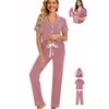 WJing Yi Jia Womens 3Pcs Pajamas Set Soft Pajama Sets