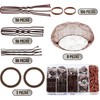 260Piezas Kit Profesional Moños Recogidos Horquillas Pasadores Gomas Horquillas En