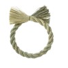 PURIZA Straw-Look Wreath, Marble Green, 4.7 inches (12 cm)