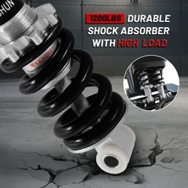 Tongze 125mm 1200LBS Mountain Bike Rear Shock Absorber: MTB Rear Shock with Adjustable Coil Spring, Widely Fits for Bicycle/E-Bike/Electric Scooter/Folding Bike/Go-kart/Etc