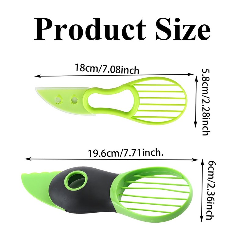 2 Pcs Avocado Cutter Slicer 3 in 1 Avocado Tool