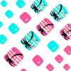 48Pcs Summer Press on Nails and Toes Matching Set Palm